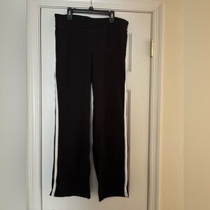 Black size M Track Pants with White Accents